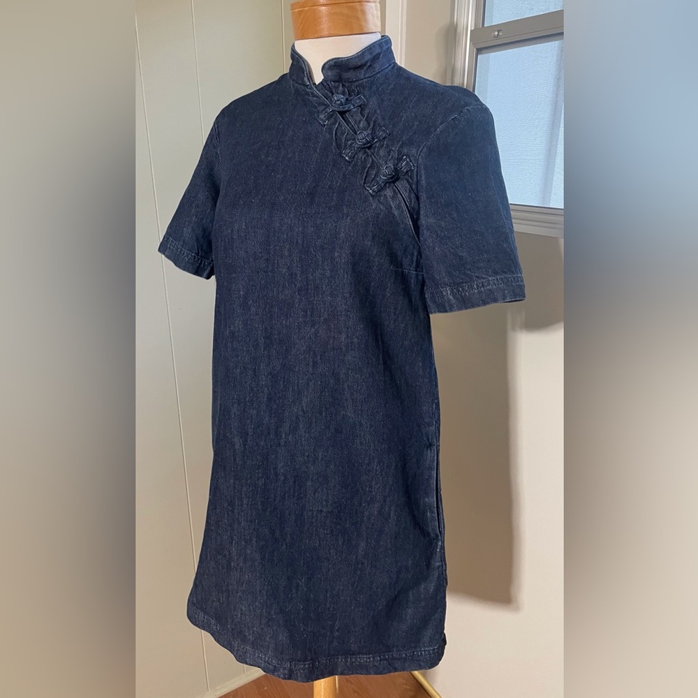 Marc by Marc Jacobs Asian Cheongsam Style Denim Mini Dress xs/small